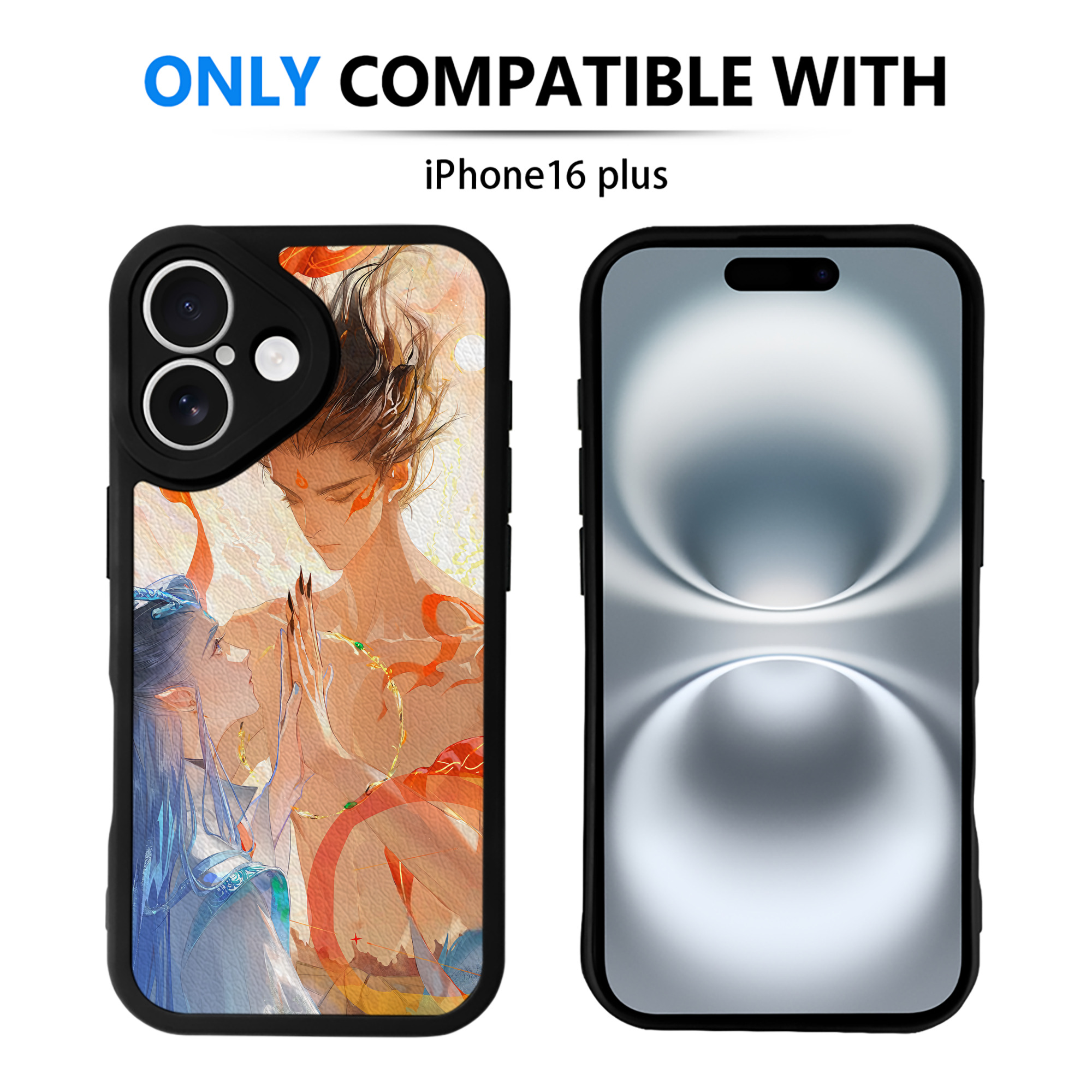 （画像用） Ne Zha 2 ナタ 魔童の大暴れ 【iPhone 16シリーズ対応】シリコンスマホケース（レザー調） 材質：シリコン